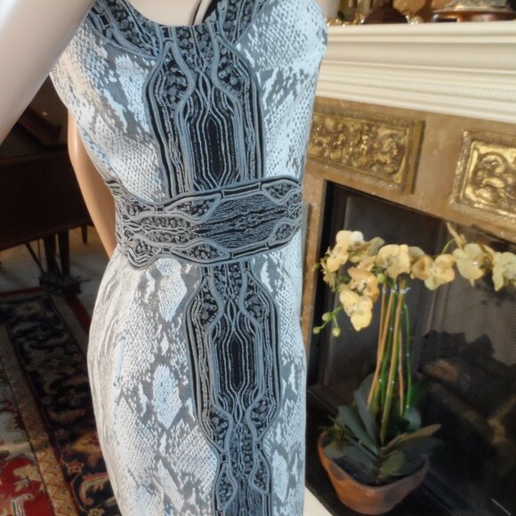 Diane Von Furstenberg Light Python Print Dress w/Abstract Print Inserts Size 6 - Picture 9 of 16